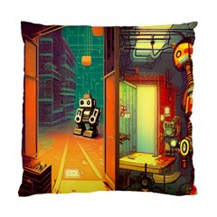 Illustration Robot Cute Sweet Futuristic Standard Cushion Case (two Sides) by Wegoenart