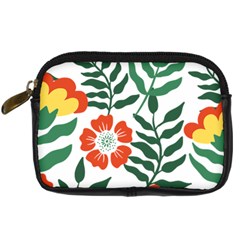 Painting Flower Leaves Forest Digital Camera Leather Case by Wegoenart