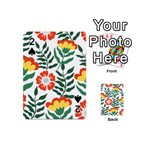 Painting Flower Leaves Forest Playing Cards 54 Designs (Mini) Front - Spade2