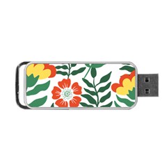 Painting Flower Leaves Forest Portable Usb Flash (one Side) by Wegoenart