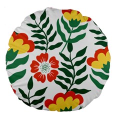 Painting Flower Leaves Forest Large 18  Premium Flano Round Cushions by Wegoenart