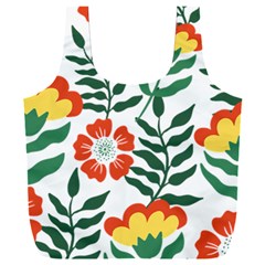 Painting Flower Leaves Forest Full Print Recycle Bag (xxl) by Wegoenart