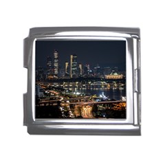 Seoul Building City Night View Mega Link Italian Charm (18mm) by Wegoenart