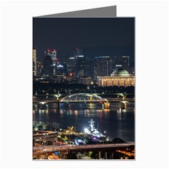 Seoul Building City Night View Greeting Card by Wegoenart