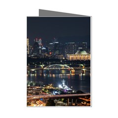 Seoul Building City Night View Mini Greeting Cards (pkg Of 8) by Wegoenart