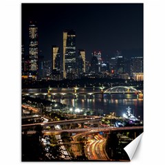 Seoul Building City Night View Canvas 12  X 16  by Wegoenart