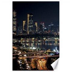 Seoul Building City Night View Canvas 20  X 30  by Wegoenart