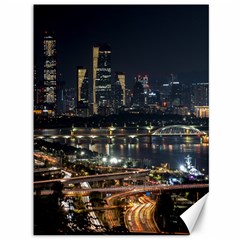 Seoul Building City Night View Canvas 36  X 48  by Wegoenart