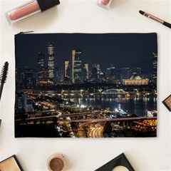 Seoul Building City Night View Cosmetic Bag (xl) by Wegoenart