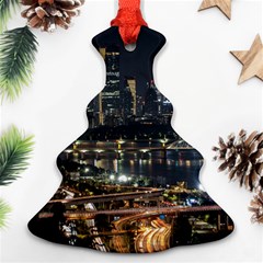 Seoul Building City Night View Ornament (christmas Tree)  by Wegoenart