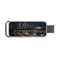 Seoul Building City Night View Portable Usb Flash (two Sides) by Wegoenart