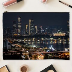 Seoul Building City Night View Cosmetic Bag (xxxl) by Wegoenart