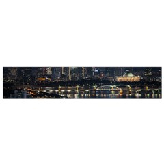 Seoul Building City Night View Small Flano Scarf by Wegoenart