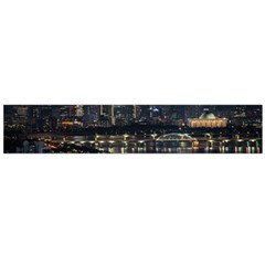 Seoul Building City Night View Large Flano Scarf  by Wegoenart