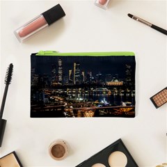 Seoul Building City Night View Cosmetic Bag (xs) by Wegoenart