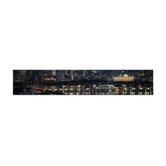 Seoul Building City Night View Flano Scarf (mini) by Wegoenart