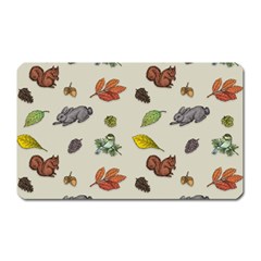 Autumn Fall Animals Nature Season Magnet (rectangular) by Wegoenart