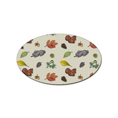 Autumn Fall Animals Nature Season Sticker Oval (10 Pack) by Wegoenart