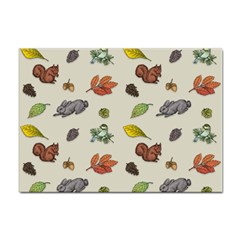 Autumn Fall Animals Nature Season Sticker A4 (10 Pack) by Wegoenart