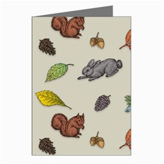 Autumn Fall Animals Nature Season Greeting Cards (pkg Of 8)