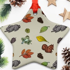 Autumn Fall Animals Nature Season Star Ornament (two Sides) by Wegoenart