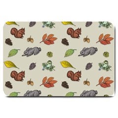 Autumn Fall Animals Nature Season Large Doormat by Wegoenart