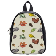 Autumn Fall Animals Nature Season School Bag (small) by Wegoenart