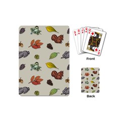 Autumn Fall Animals Nature Season Playing Cards Single Design (mini) by Wegoenart