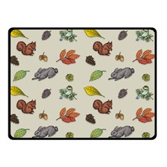 Autumn Fall Animals Nature Season Double Sided Fleece Blanket (small)  by Wegoenart