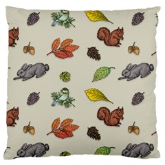 Autumn Fall Animals Nature Season Standard Flano Cushion Case (one Side) by Wegoenart