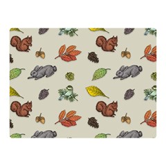 Autumn Fall Animals Nature Season Double Sided Flano Blanket (mini)  by Wegoenart