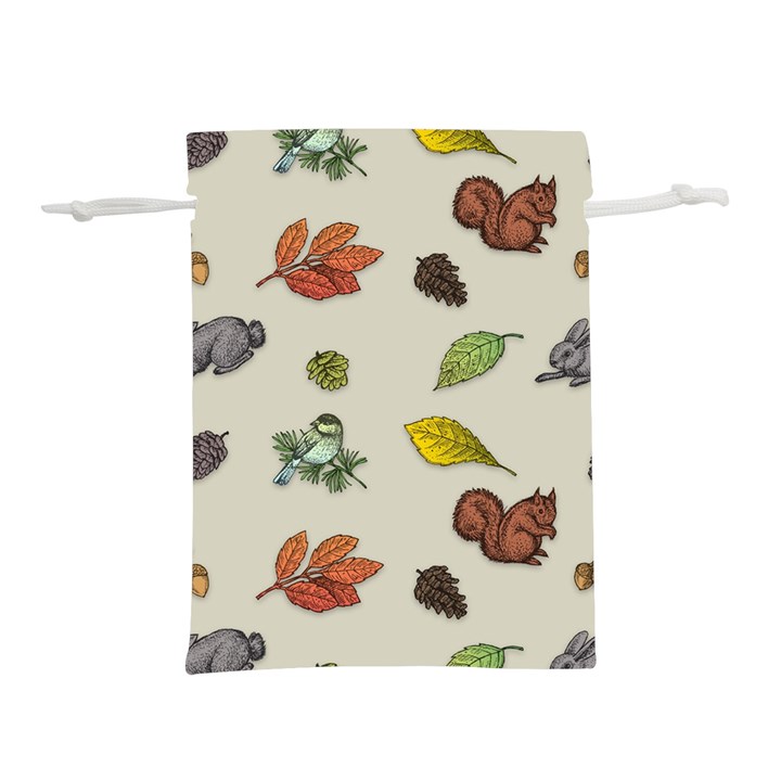 Autumn Fall Animals Nature Season Lightweight Drawstring Pouch (S)