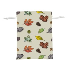 Autumn Fall Animals Nature Season Lightweight Drawstring Pouch (l) by Wegoenart