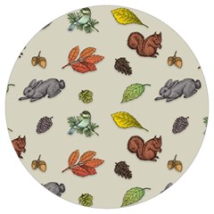 Autumn Fall Animals Nature Season Round Trivet by Wegoenart