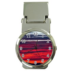 Morning Glow Dawn Sky Clouds Money Clip Watches by Wegoenart