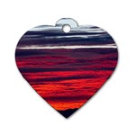 Morning Glow Dawn sky Clouds Dog Tag Heart (One Side) Front