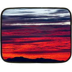 Morning Glow Dawn Sky Clouds Double Sided Fleece Blanket (mini)  by Wegoenart