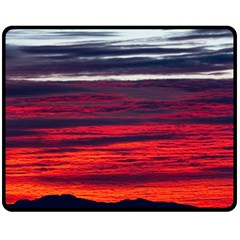 Morning Glow Dawn Sky Clouds Fleece Blanket (medium)  by Wegoenart