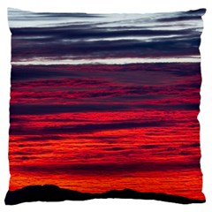 Morning Glow Dawn Sky Clouds Large Cushion Case (two Sides) by Wegoenart