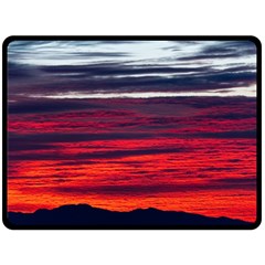 Morning Glow Dawn Sky Clouds Double Sided Fleece Blanket (large)  by Wegoenart