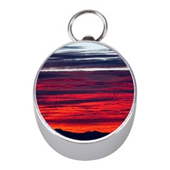 Morning Glow Dawn Sky Clouds Mini Silver Compasses by Wegoenart