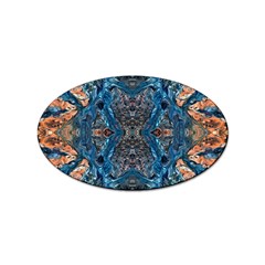 Lapislazuli Arabesque  Sticker (oval) by kaleidomarblingart