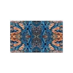 Lapislazuli Arabesque  Sticker (rectangular) by kaleidomarblingart