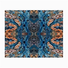 Lapislazuli Arabesque  Small Glasses Cloth (2 Sides) by kaleidomarblingart