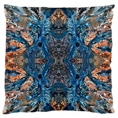 Lapislazuli Arabesque  Large Flano Cushion Case (one Side) by kaleidomarblingart