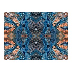 Lapislazuli Arabesque  Double Sided Flano Blanket (mini)  by kaleidomarblingart