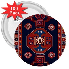 Armenian Old Carpet  3  Buttons (100 Pack)  by Gohar