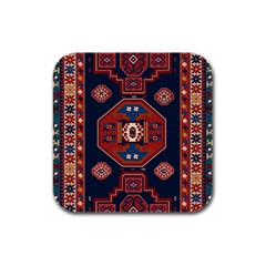 Armenian Old Carpet  Rubber Square Coaster (4 Pack) by Gohar