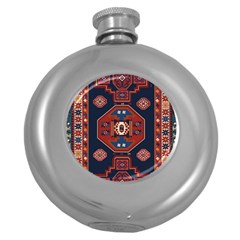 Armenian Old Carpet  Round Hip Flask (5 Oz) by Gohar