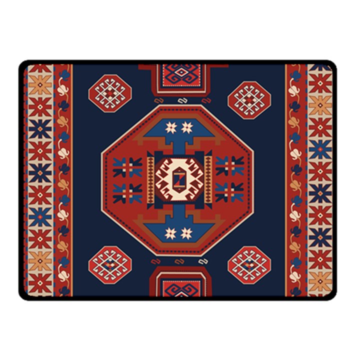 Armenian Old Carpet  Fleece Blanket (Small)